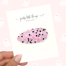Load image into Gallery viewer, Pink/White/Black Glitter - Snap Clip - 3 for $10