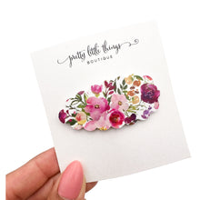 Load image into Gallery viewer, Burgundy Gardens - Snap Clip - 3 for $10