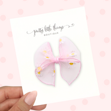 Load image into Gallery viewer, Pink Daisies- Tulle Fable Bow