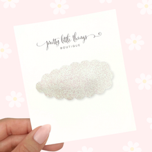 Load image into Gallery viewer, White Fine Glitter - Snap Clip - 3 for $10