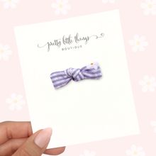 Load image into Gallery viewer, Lil’ Knots - Purple - Seersucker Daisies