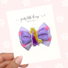 Load image into Gallery viewer, Long Hair Princess - Layered Silk Bow - 3.5”