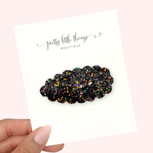 Load image into Gallery viewer, Black Halloween Glitter - Snap Clip (3 for $10)