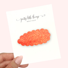 Load image into Gallery viewer, Orange Glitter - Snap Clip (3 for $10)