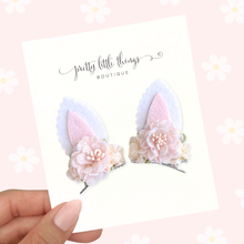 Load image into Gallery viewer, Floral Bunny - Pigtail Set