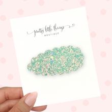 Load image into Gallery viewer, Green Glitter - Snap Clip - 3 for $10