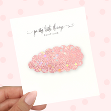 Load image into Gallery viewer, Peach Glitter - Snap Clip - 3 for $10