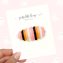 Load image into Gallery viewer, Halloween Stripes - Snap Clip - 3 for $10