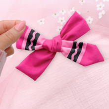 Load image into Gallery viewer, Hot Pink Crayon - Nola Handtied Bow 3.75"