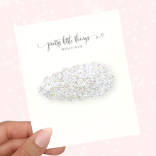 Load image into Gallery viewer, White Glitter - Snap Clip - 3 for $10