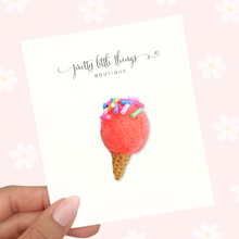Load image into Gallery viewer, Ice Cream Pop - Coral - 3 cm Bar Clip
