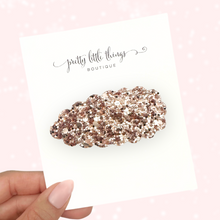 Load image into Gallery viewer, Bronze Gold Glam Glitter - Snap Clip - 3 for $10