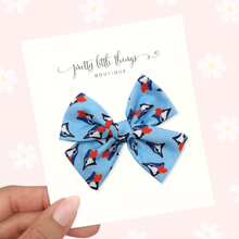 Load image into Gallery viewer, Blue Jays - Nola Handtied Bow 3.75"