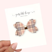 Load image into Gallery viewer, Beige Plaid - Corrina 2.5”
