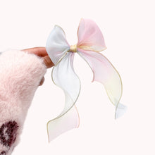 Load image into Gallery viewer, Gold Trim Ribbon Bow - Rainbow - Extra Large