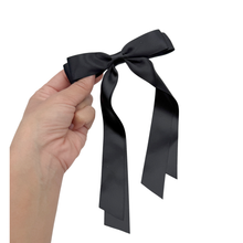 Load image into Gallery viewer, Silk Ribbon Bow - Black - 5”