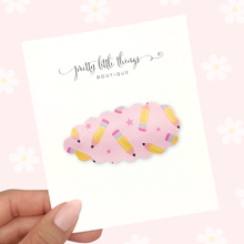 Load image into Gallery viewer, Pink Pencils - Snap Clip - 3 for $10
