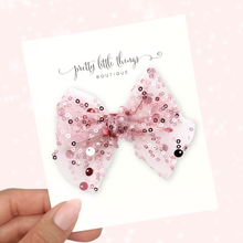 Load image into Gallery viewer, Sequin & Pearl Tulle - Pink