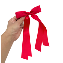Load image into Gallery viewer, Silk Ribbon Bow - Red - 5”