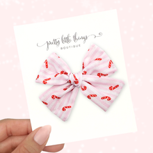 Load image into Gallery viewer, Candy Cane Lane - Nola Handtied Bow 3.75”