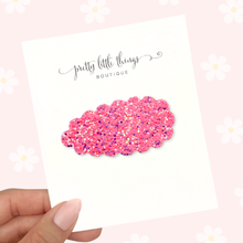 Load image into Gallery viewer, Bright Pink Glitter - Snap Clip - 3 for $10