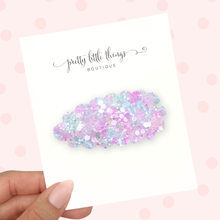 Load image into Gallery viewer, Multi Flower Glitter - Snap Clip - 3 for $10