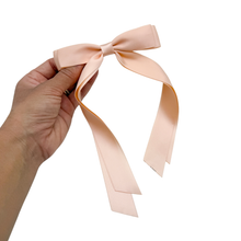 Load image into Gallery viewer, Silk Ribbon Bow - Peach - 5”