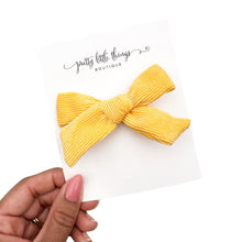 Load image into Gallery viewer, Corduroy - Handtied - Mustard - 3.5”