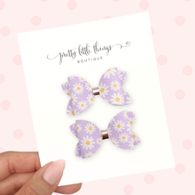 Load image into Gallery viewer, Purple Daisies - Micro Pigtails 1.72”