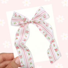 Load image into Gallery viewer, Garden Party - Chiffon - Long Tailed Ribbon Bow