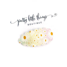 Load image into Gallery viewer, Rainbow Daisies - Snap Clip 2.25” (3 for $10)