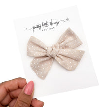 Load image into Gallery viewer, Beige Polka Dot - Small Nola - 3.5”
