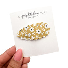Load image into Gallery viewer, Mustard Floral - Snap Clip - 3 for $10
