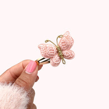 Load image into Gallery viewer, Pink Woven Butterfly Clip