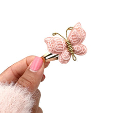 Load image into Gallery viewer, Pink Woven Butterfly Clip
