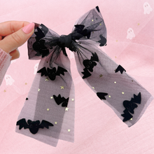 Load image into Gallery viewer, Glam Bat - Long Tailed Tulle Ribbon Bow