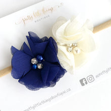 Load image into Gallery viewer, Chiffon Floral (clip or headband) - Double