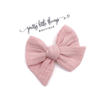 Load image into Gallery viewer, Soft Muslin - Dusty Rose - Hazel Handtied Bow 3.5”