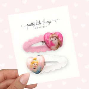 Princesses B&C - Open Snap Clip - Set of 2