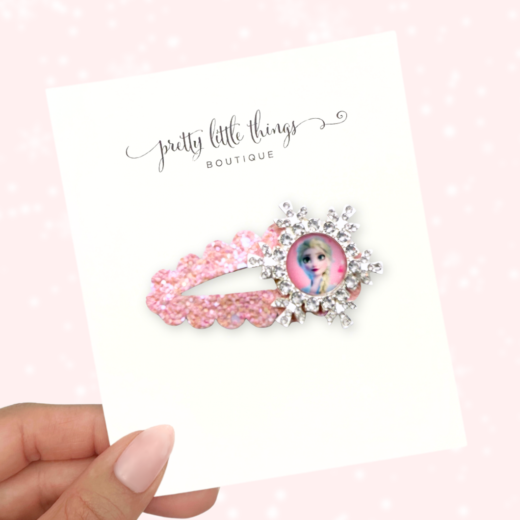 Ice Princess - Pink - Open Snap Clip