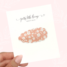 Load image into Gallery viewer, Salmon Floral - Snap Clip - 3 for $10

