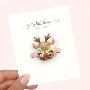 Reindeer Shaker - 4.5cm Bar Clip