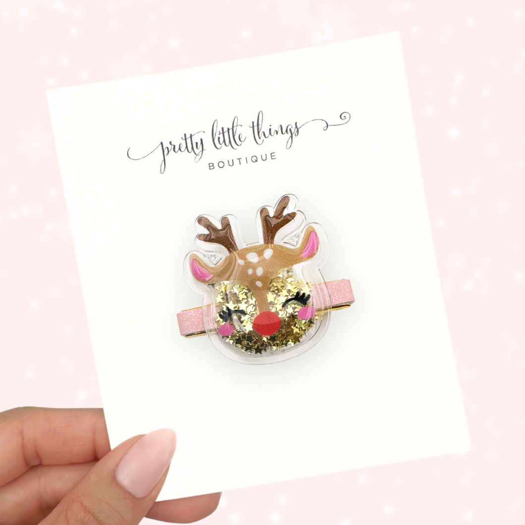 Reindeer Shaker - 4.5cm Bar Clip