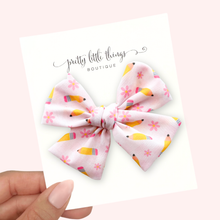 Load image into Gallery viewer, Pink Pencils - Nola Handtied Bow 3.75”
