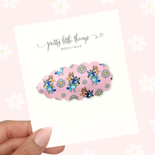 Load image into Gallery viewer, Blue Dog - Pink - Snap Clip - 3 for $10
