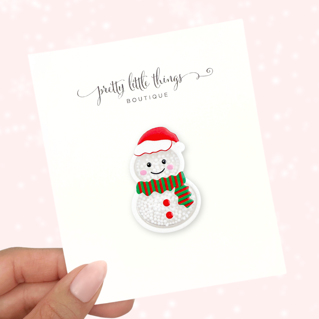 Snowman Shaker - Acrylic Clip (3 for $10)