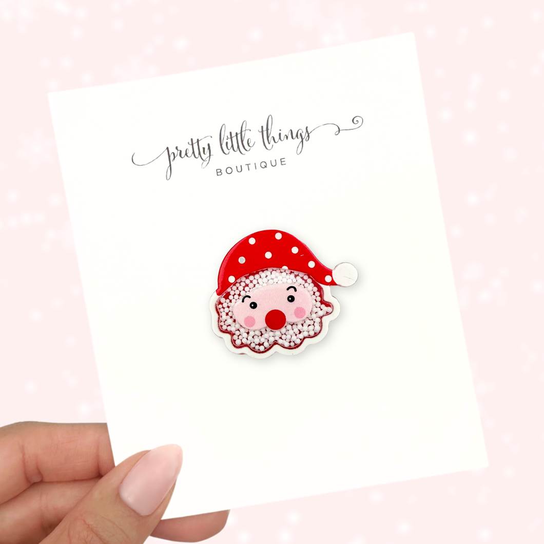 Santa Shaker - Acrylic Clip (3 for $10)