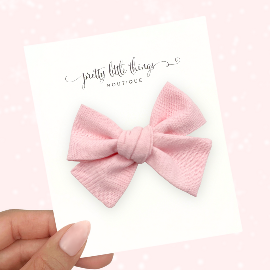 Pink Solid - Nola Handtied Bow 3.75”