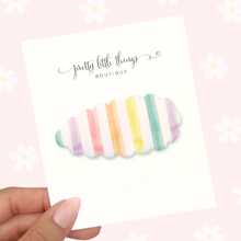 Load image into Gallery viewer, Iridescent Stripes - Snap Clip - 3 for $10
