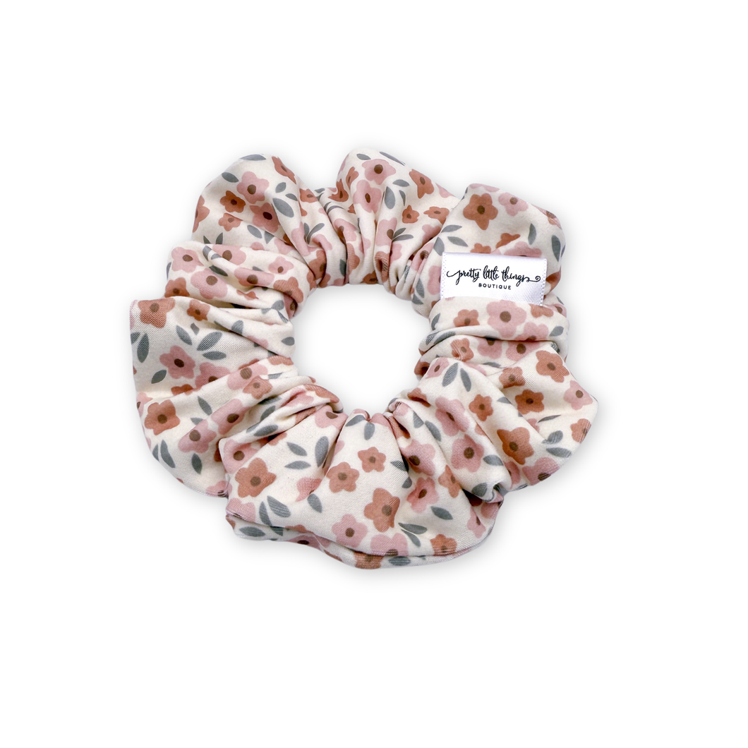 Neutral Floral - Scrunchie (Child) - 3 for $30